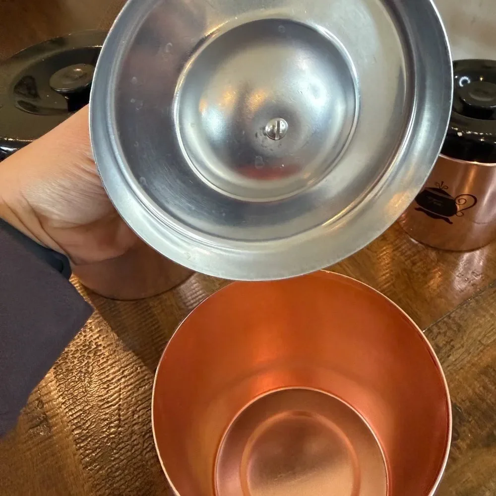 West Bend Copper Colored Aluminum Canisters Coffee-Sugar-Tea